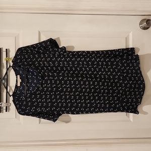 Dark blue sheer Loft top